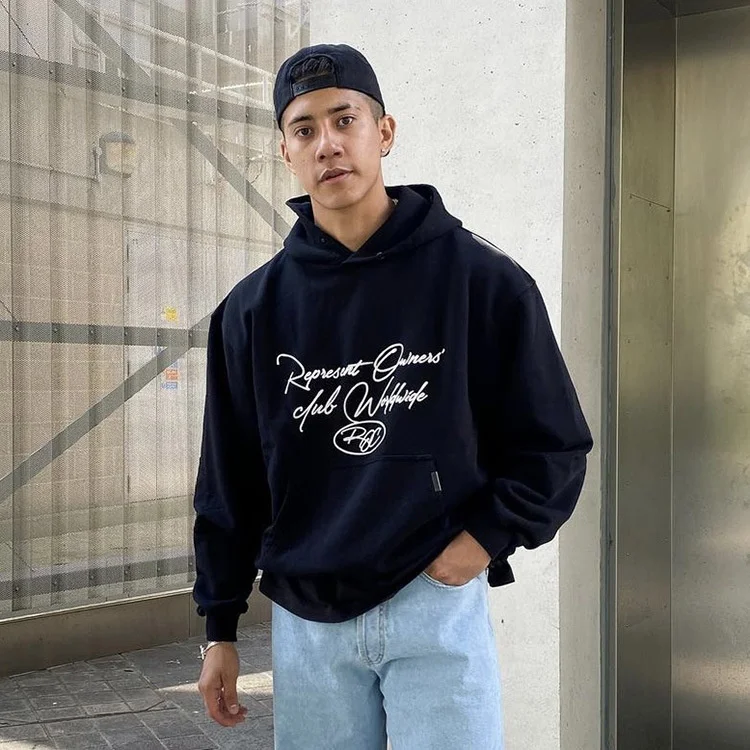

Autumn and 2021s Winter REPRESENT Letter Printing Y2k Oversized Hoodie Men's Hoodies Women's Sweatshirt Hooded Sweatshirts