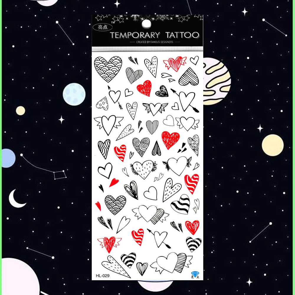

5PCS / Set Eiffel Tower Chest Tattoo Face Tatoo Temporaire Femme Waterproof Bird Stickers Letter Tatoos Temporales For Women