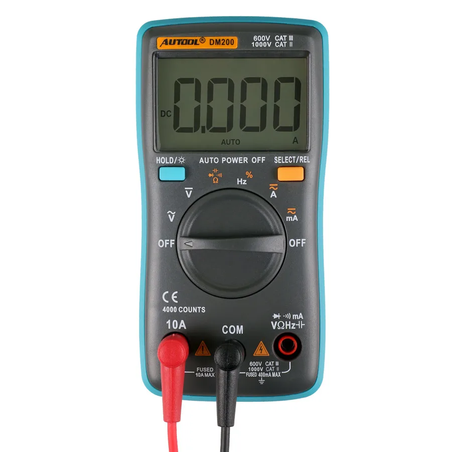 AUTOOL DM200 ЖК мультиметр цифровая схема диагностические инструменты LCD DC AC