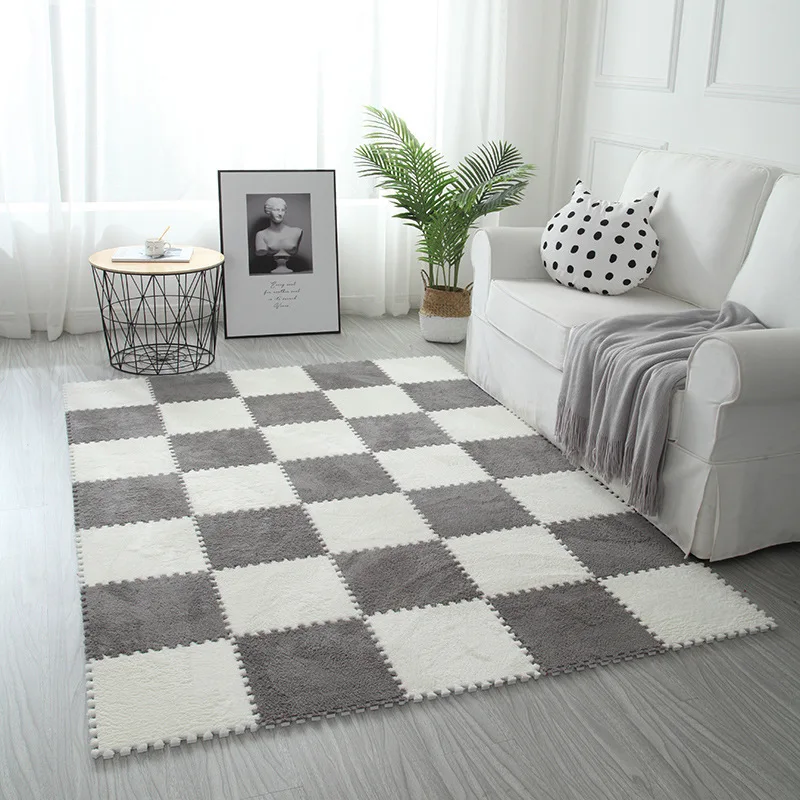 

10/16/20PCS 30x30cm Carpet Living Room Bedroom Children Soft Magic Patchwork Jigsaw Splice Heads Climbing Kids Baby Crawling Mat