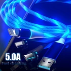 Магнитный зарядный кабель для iPhone XS XR, светодиодный магнитный провод для быстрой зарядки, кабель Micro USB Type-C