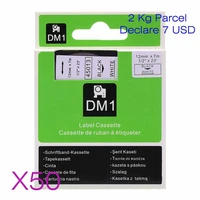 50 pcs tapetek 45013 compatible dymo d1 label tape 12mm 45018 40918 for dymo labelmanager maker 160 280 210 260p