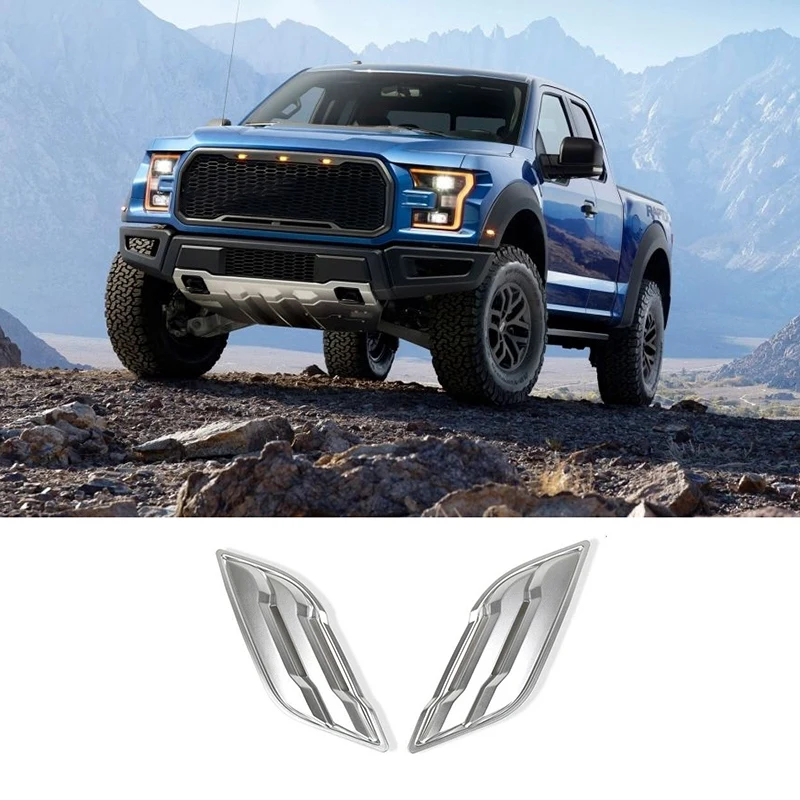 

Side Body Front Wheel Fender Wing Air Vent Outlet Panel Decoration Cover Trim Frame for Ford F150 2017-2020