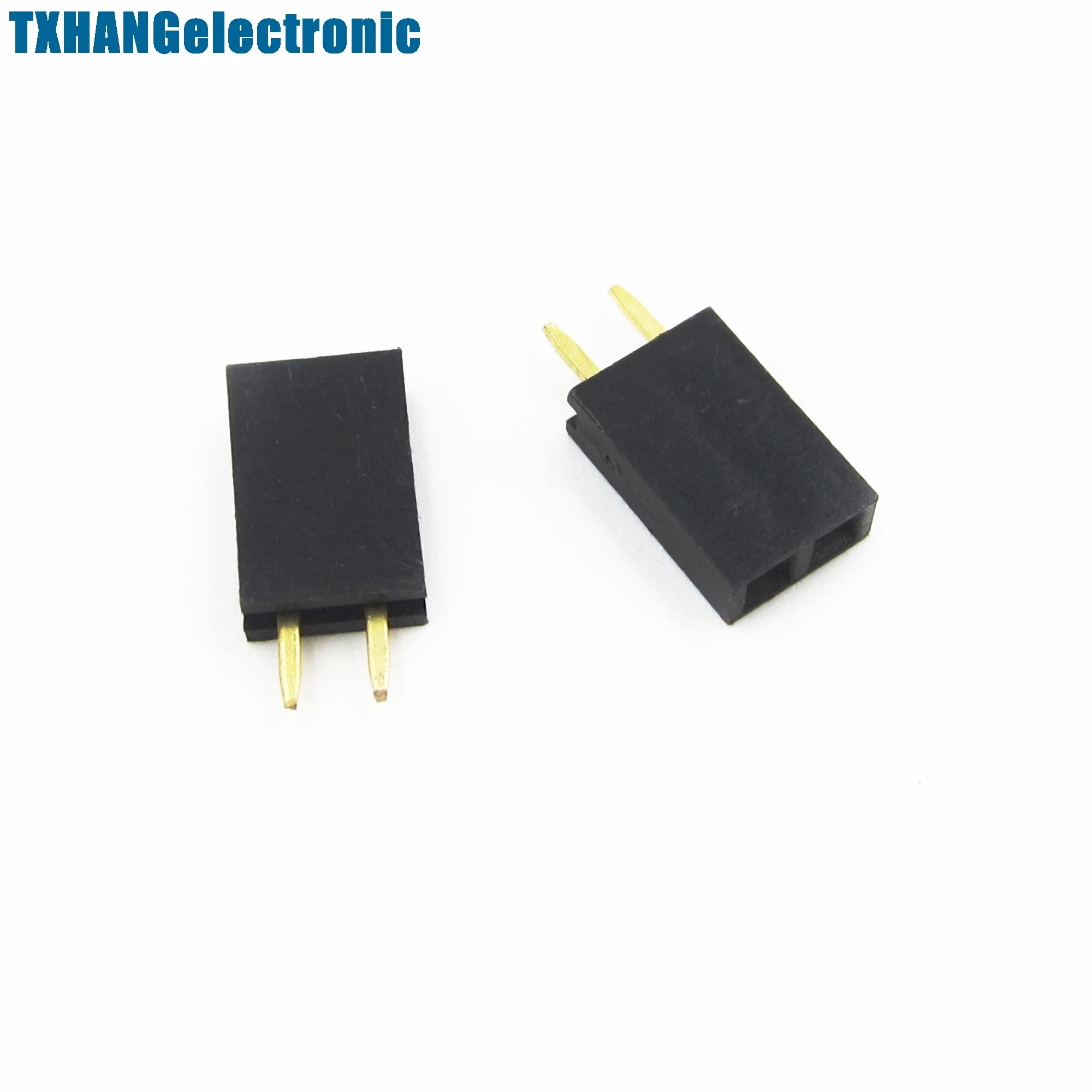 10 шт. новинка Однорядный 1x2 контакта 2 54 мм шаг гнездовой разъем прямая