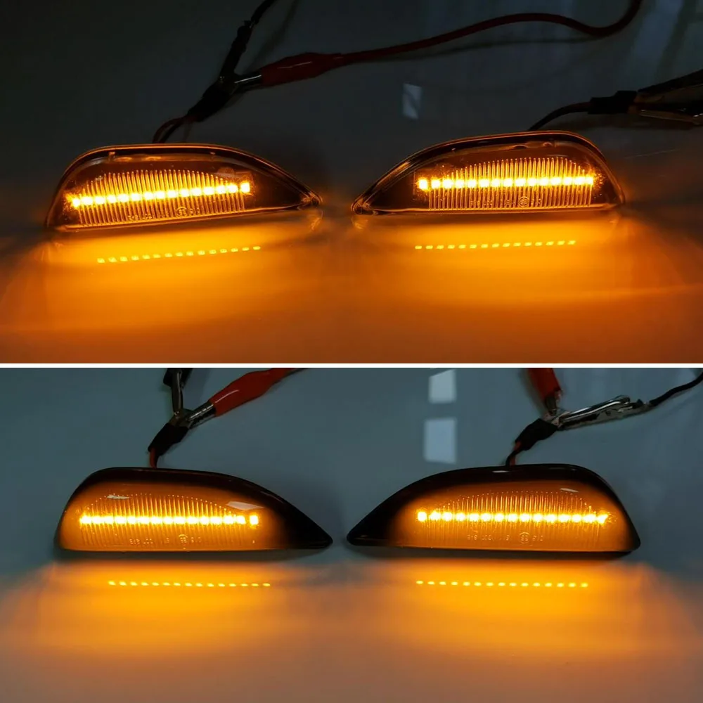 2 шт. светодиодные динамические янтарные боковые габаритные огни светильник