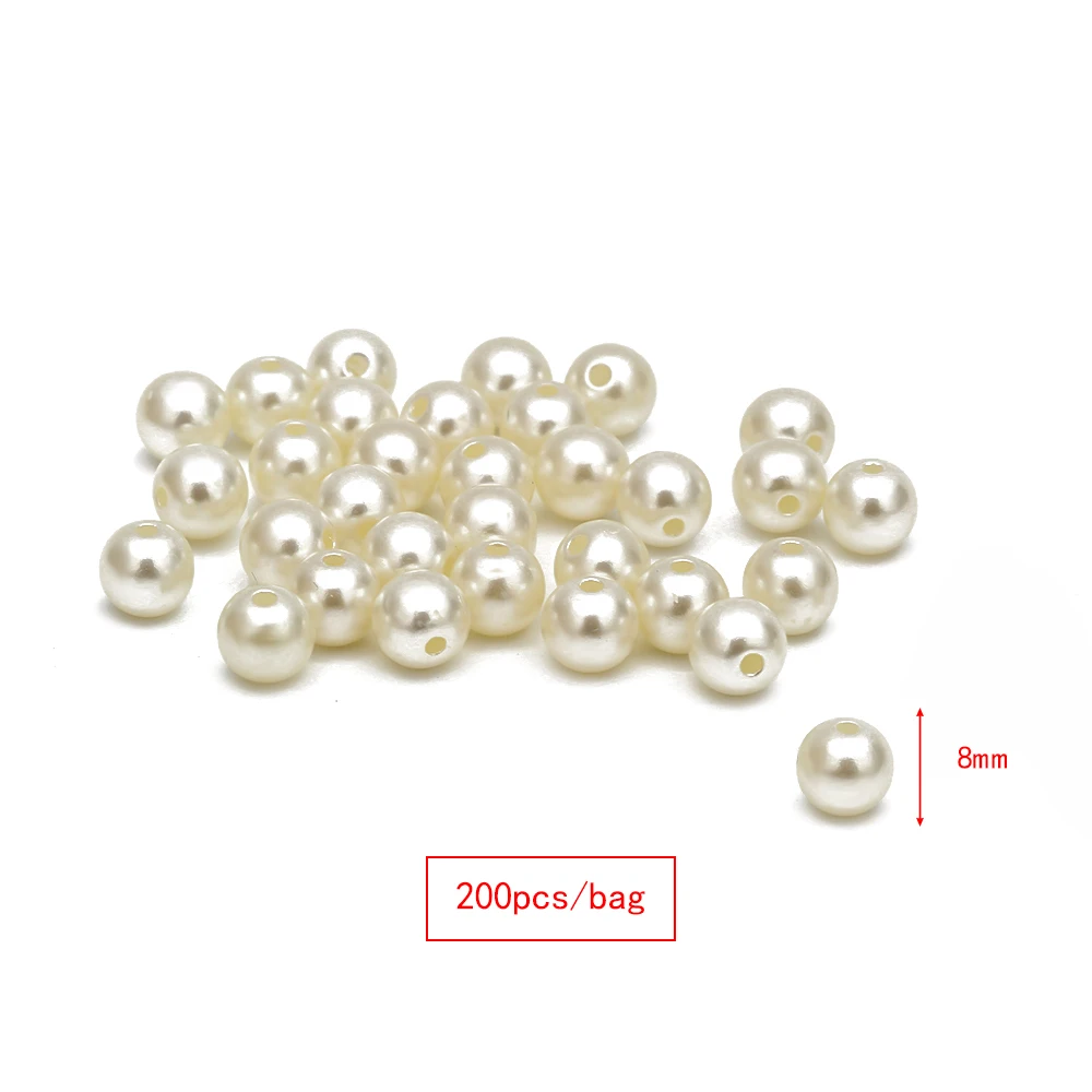 UF5780WH08 Meibeads 4/6/8/10/12 мм, АБС-пластиковый бежевого цвета белого жемчуга имитация DIY браслет дешевые круглые бусины для Модные украшения для изготовления - Цвет: UF5780WH08