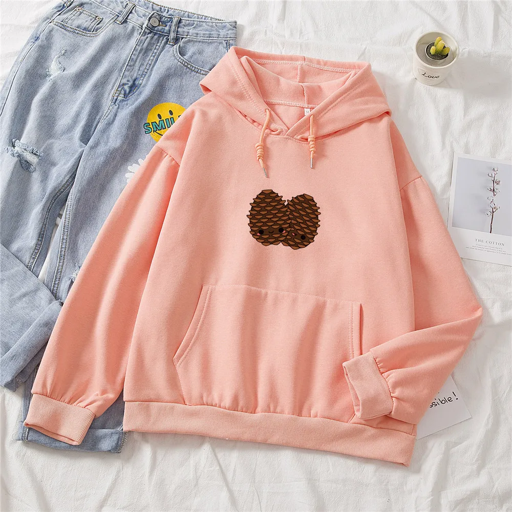 Cartoon Print Hoodie Oversized Clothes Harajuku Women Streetwear Hipster Kawaii Sweetshirt Plus Size Ulzzang Clothing Aesthetic