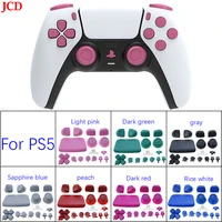 jcd 1set replacement d pad r1 l1 r2 l2 triggers share options full set face buttons repair kits for dualsense 5 ps5 controller