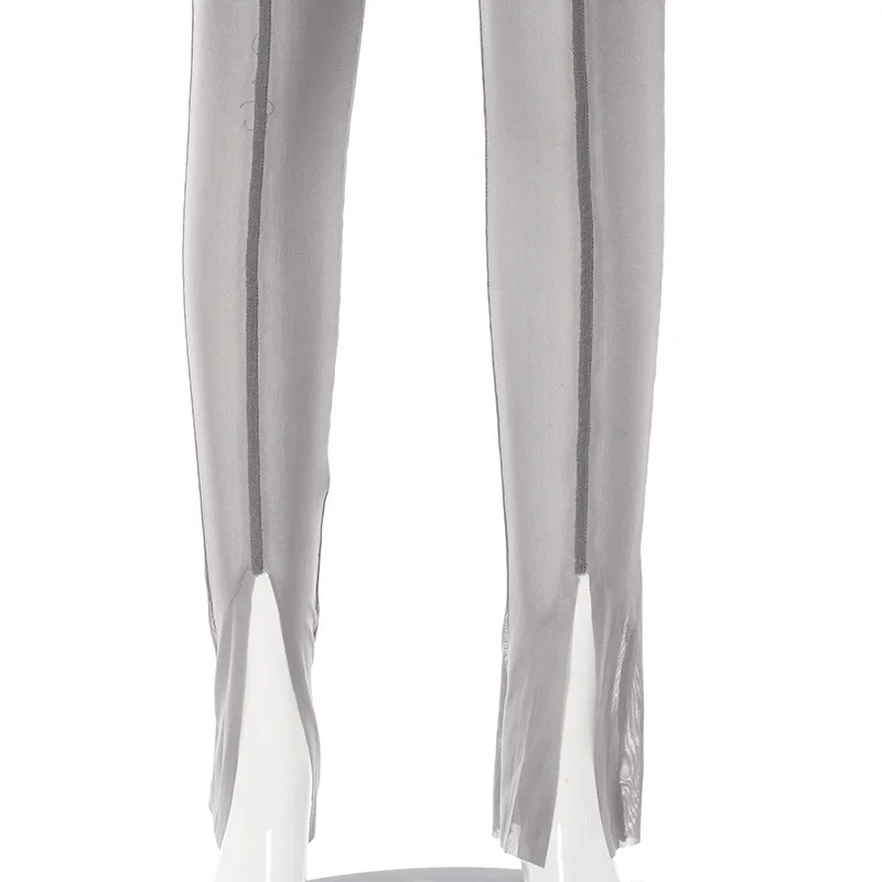 Женские Клубные уличные модные сетчатые прозрачные облегающие повседневные