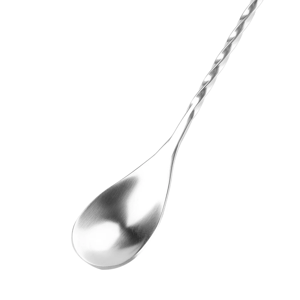 

Stainless Steel Bar Cocktail Twisted Mixing Stirrin Spoon Fork Tip Set Shaker Muddler Stirrer Twisted Mixing Spoon Kitchen