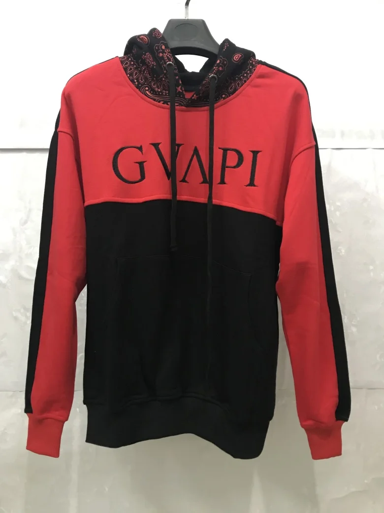 GUAPI GVAPI MMXV Пейсли печать Малиново-Красный Пейсли облако серый Пейсли Призрак белый Пейсли Толстовка мужская