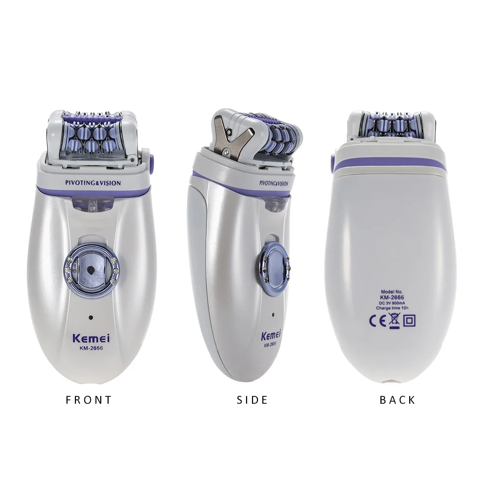 

KEMEI Epilators Hair Removal for Women Female Hair Cutting Machine Shaver Tool For Lady Care depilador KM-2666
