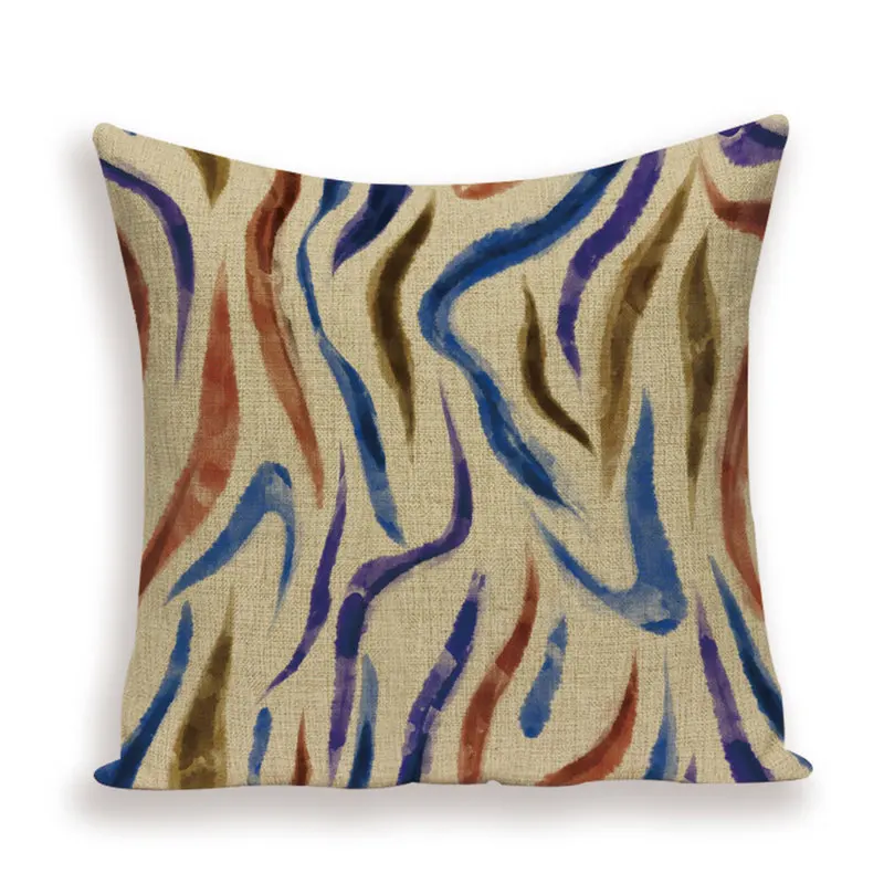 Чехол для подушки с геометрическим рисунком в полоску красочная линия домашний