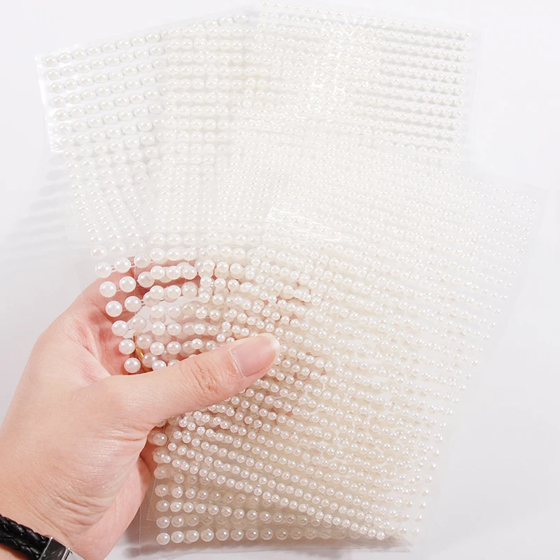 3D уход за кожей лица жемчужные Драгоценности тени для век наклейки самоклеящиеся