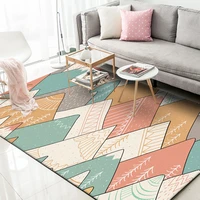 2021 korean style living room carpet small fresh yellow green mountain peak pattern rugs for bedroom anti slip home bedside mats