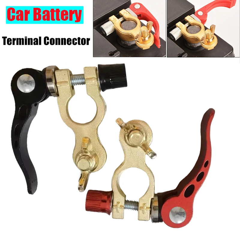 

2x 12V 24V Car Battery Terminal Wire Cable Shut-Off Connector Clamp Quick Release Auto UTV Tractor Truck