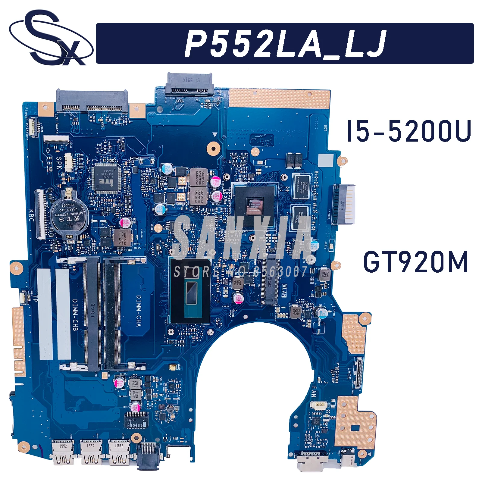 

Материнская плата KEFU P552LA_LJ для ноутбука ASUS P552LA P552LJ P552L P552, протестированная оригинальная материнская плата, модель GT920M