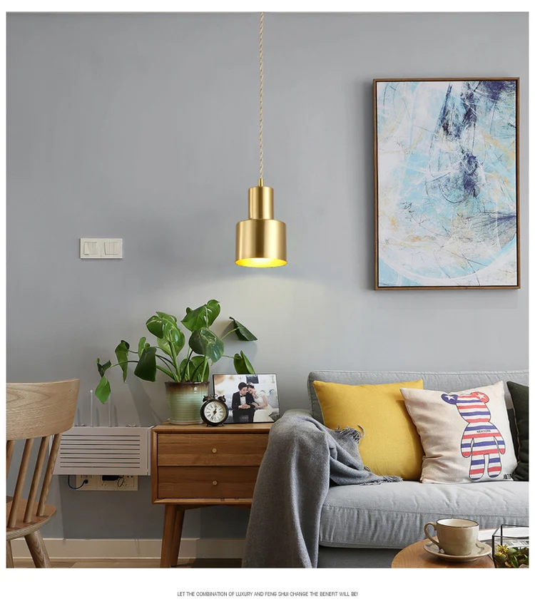 

Nordic золотой простой модный ресторан бар настольная лампа спальня прикроватная креативный проход кафе гость подвесной светильник
