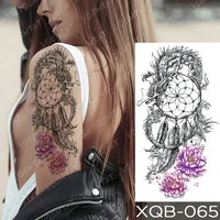 tatouage temporaire femme fake tattoo sleeve for woman transfer stickers totem glitter dream chaser dragon snake shoulder sexy