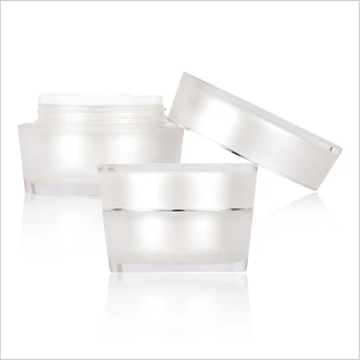 50 г розовая/жемчужная белая/зеленая/синяя Акриловая банка конусная для ночного