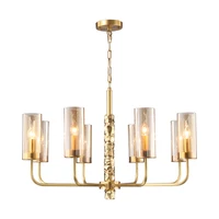 contemporary copper chandelier dining living room luxury suspendsion light fixtures 8 head 10 arm e14 lamp warm white ac220v
