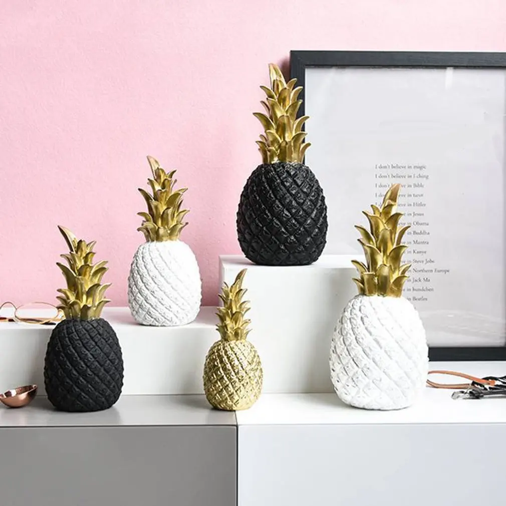 

Nordic Light Luxury Resin Pineapple Crafts Creative Home Living Room Decor Porch Mode l Accessories Room Soft Wedding Gift