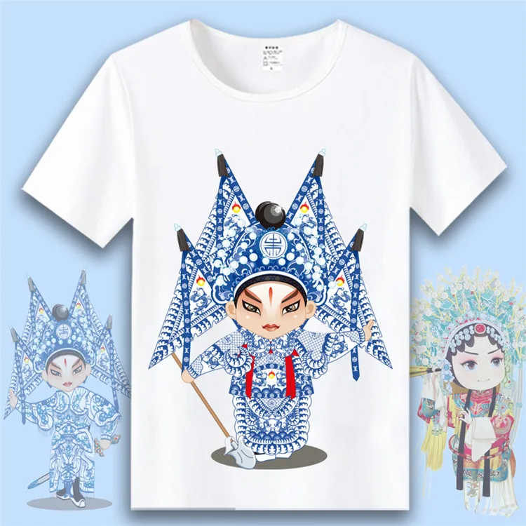 Классические футболки в китайском стиле для женщин и мужчин повседневные с