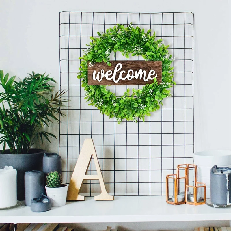 Искусственный венок из бокса для украшения входной двери украшение крыльца с