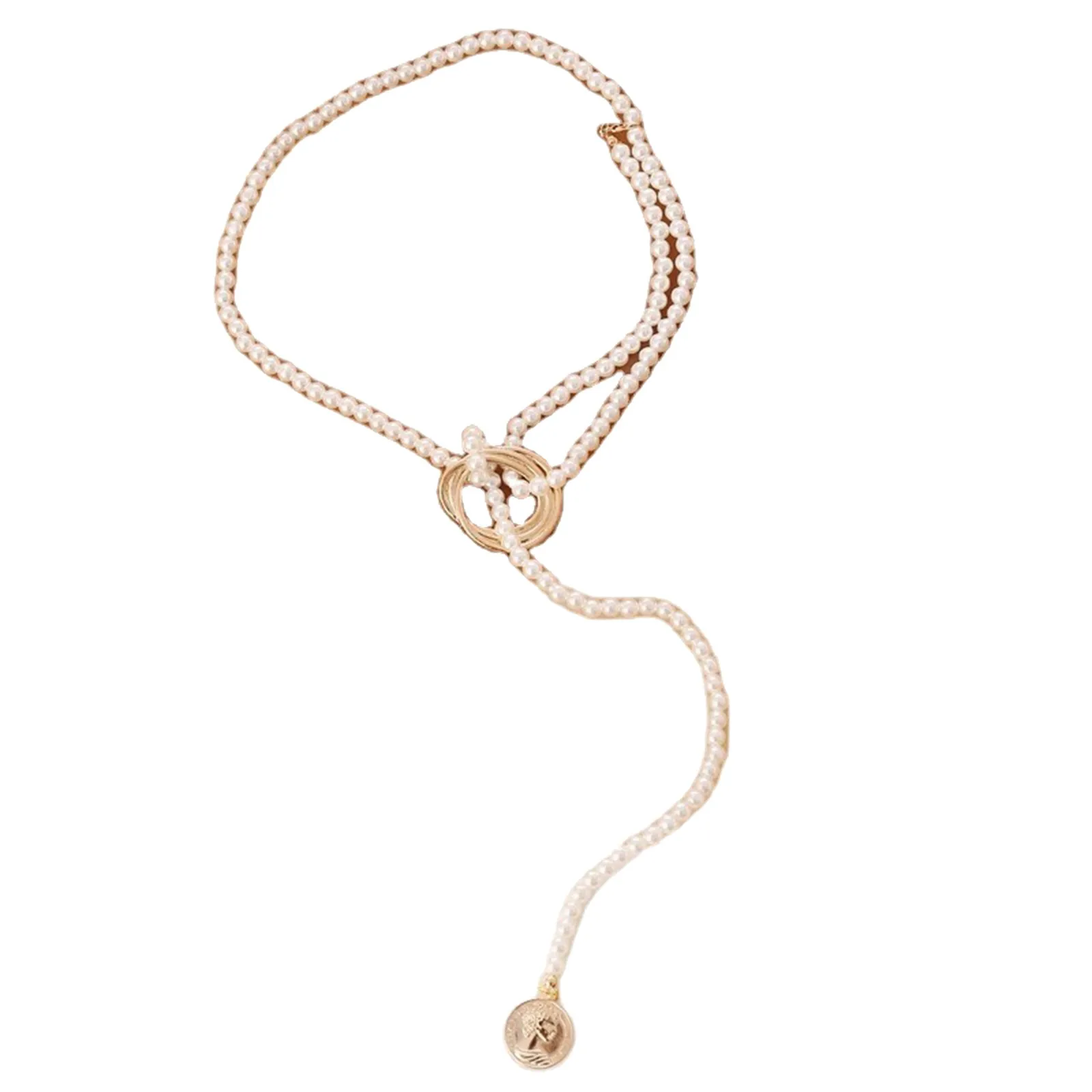 

Ladies Fashion Personality Baroque Geometric Metal Retro Pearl Necklace collares para mujer collier femme necklace for women