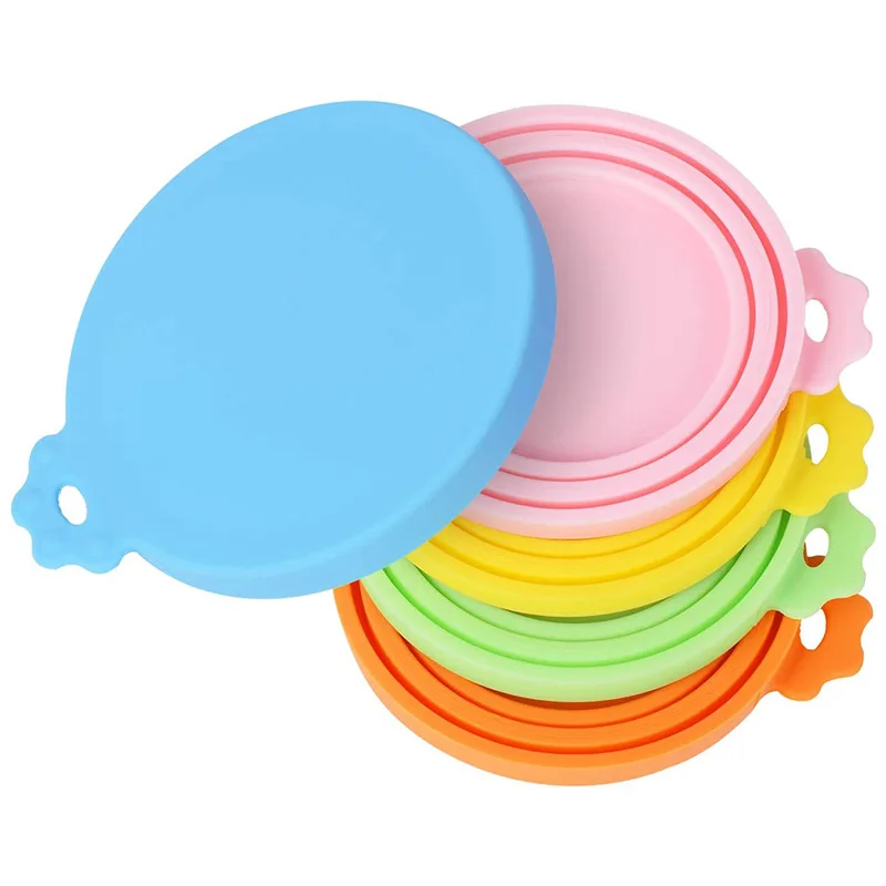 

Silicone Pet Can Lid, Dog and Cat Food Can Lid, Universal Sealing Lid 3 in 1 Silicone Can Lid 5 Pcs