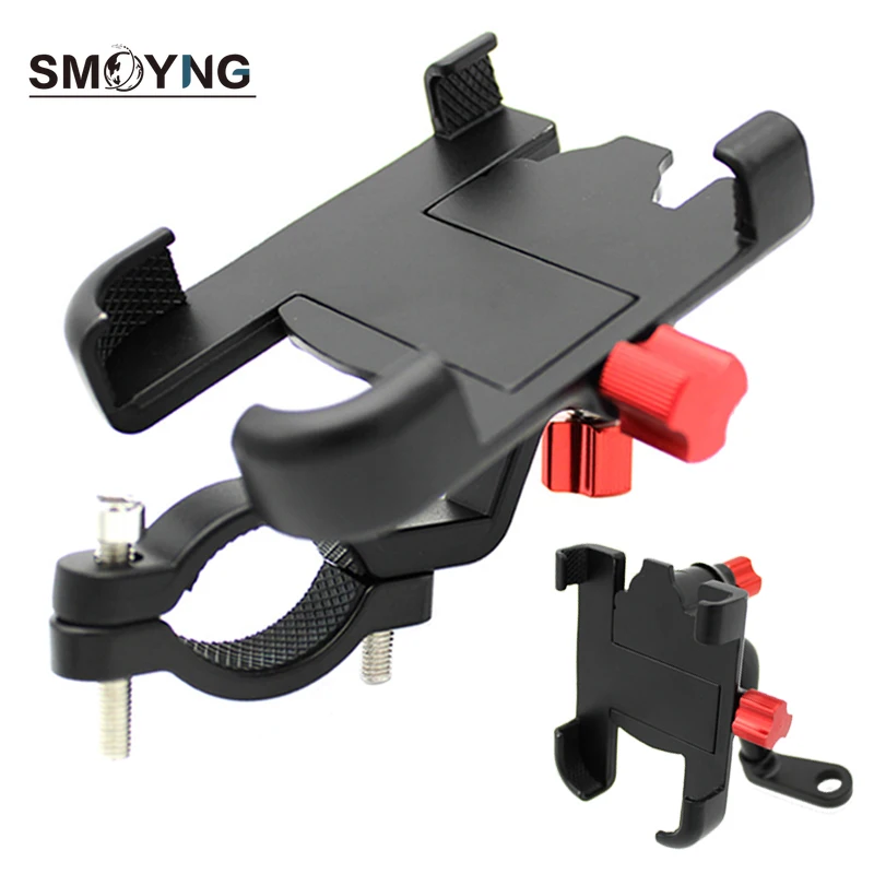 Держатель для телефона SMOYNG из алюминиевого сплава для мотоцикла и велосипеда, регулируемая подставка, крепление на руль велосипеда для Xiaomi, iPhone