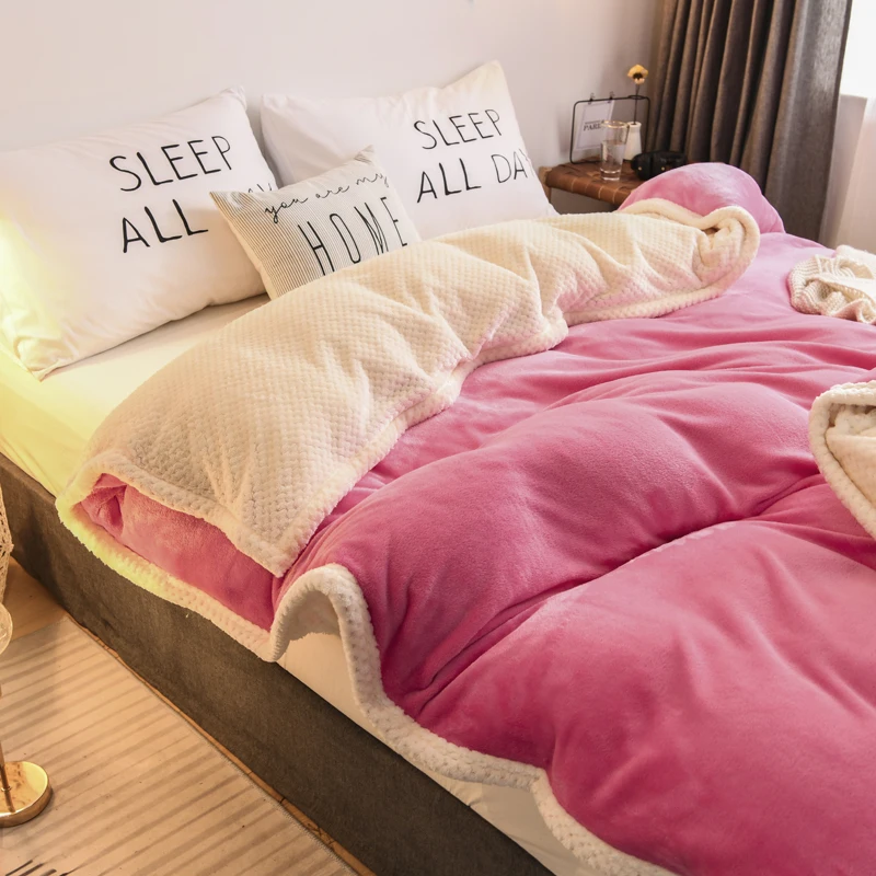 1 шт. Одноцветный фланелевый пододеяльник зимний Твин Полный Королевский размер