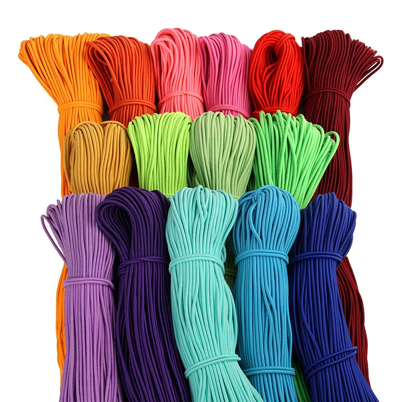 

5m Colorful 2.5mm High-Quality Round Elastic Band Round Elastic Rope Rubber Band Elastic Line Clothes Shorts Sewing Accessories