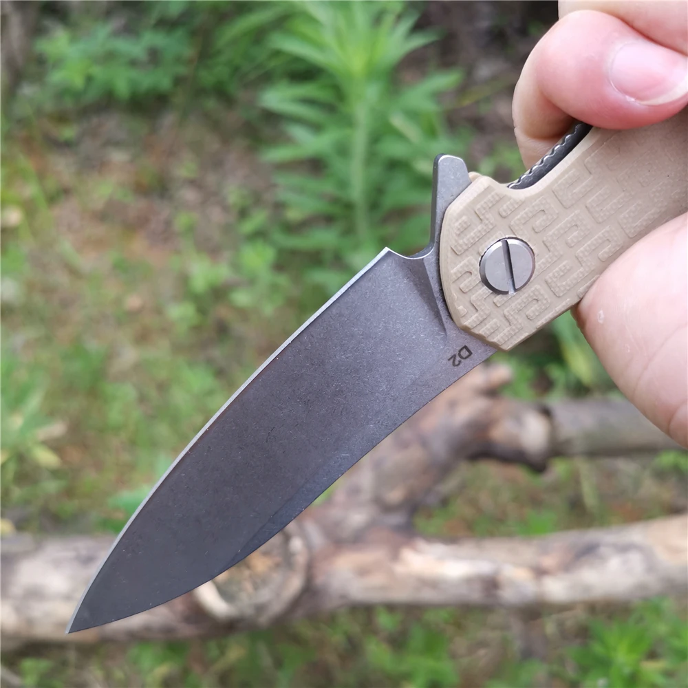 Складной нож с рукояткой G10 карманный лезвием D2 тактические ножи инструменты для