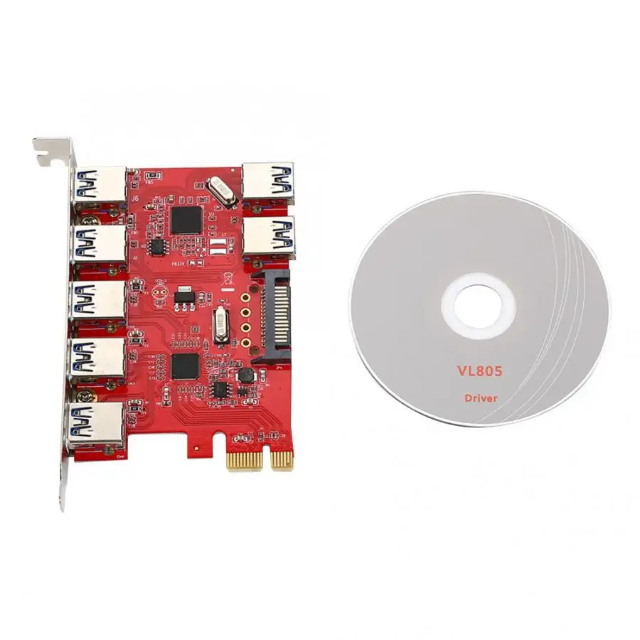 PCI-E на 5 портов USB 3 0 и 2 порта встроенный RJ45 1 Гбит/с через Плата расширения адаптер