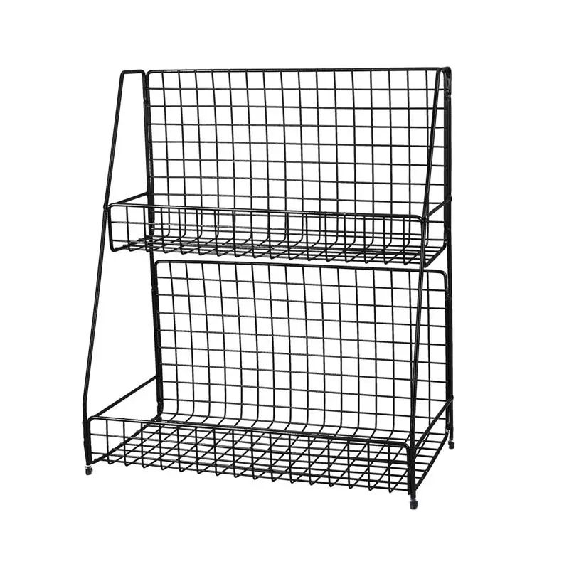 Двухслойная полка для хранения косметики настольная стойка кухонная