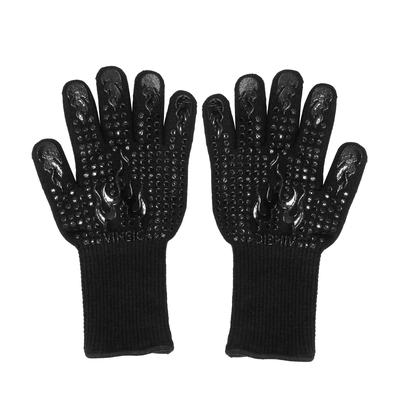 

1pair BBQ Gloves High Temperature Resistance Oven Mitts 500-800 Degrees Fireproof Barbecue Heat Insulation Microwave Gloves