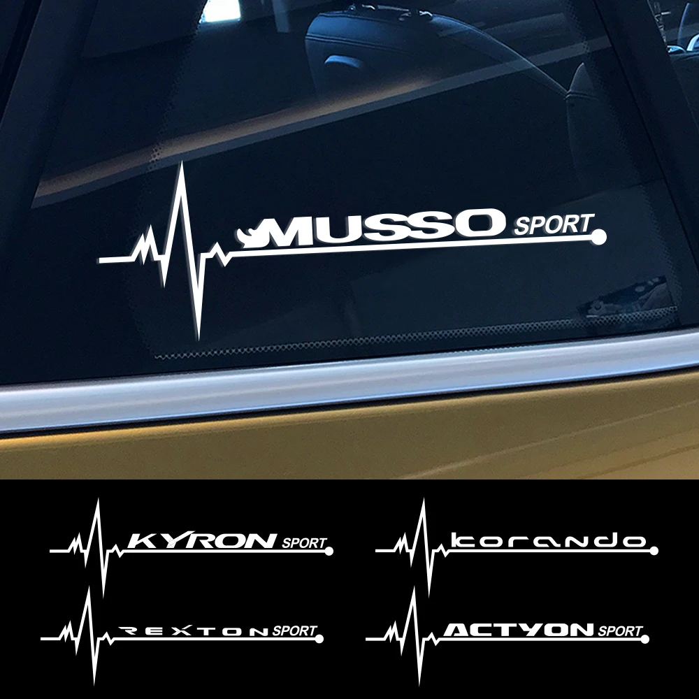 2 шт. автомобильные наклейки на боковое окно SsangYong Actyon Korando Kyron Musso Rexton Tivoli |