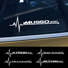 2 шт., автомобильные наклейки на боковое окно SsangYong Actyon Korando Kyron Musso Rexton Tivoli