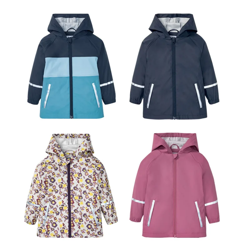 

Baby Boy Waterproof Clothing Hooded Rain Sport Girls Children Long Sleeve Costume Overalls Coat Children Sport Clothes Rainwear