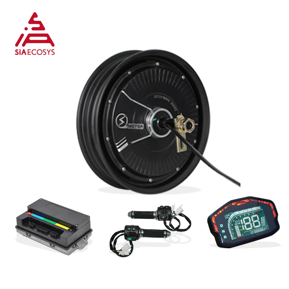 

QSMOTOR 10x2.15inch 2000W 48V 35kph in wheel hub Motor with EM50SP Controller BLDC Motor kits For Electric Scooter Tricycle