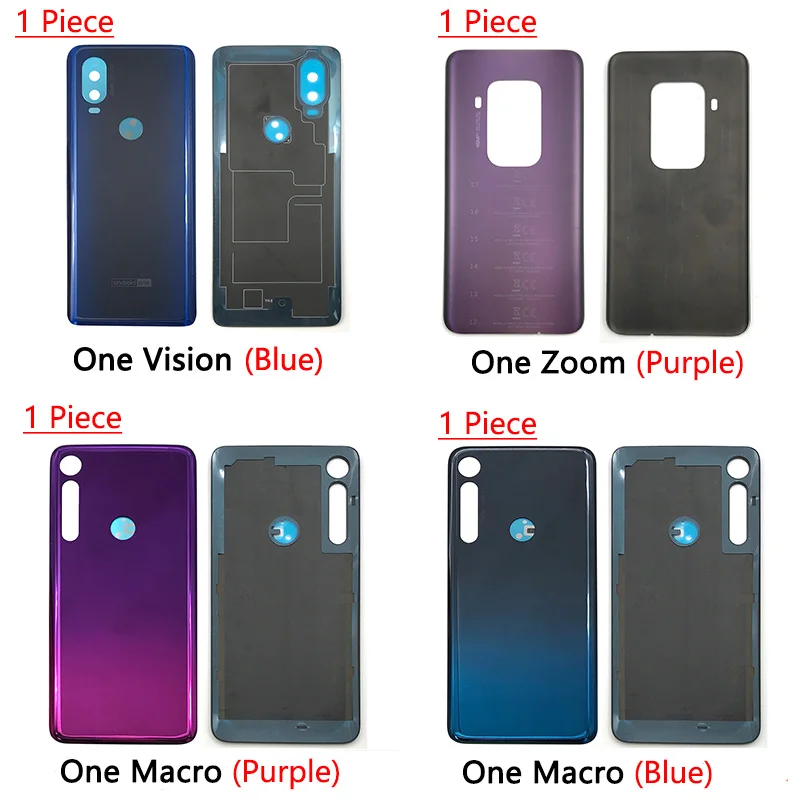 

Задняя крышка батарейного отсека со стикером на клейкой основе и логотипом для Moto One Fusion One Hyper One Zoom One Macro One Vision