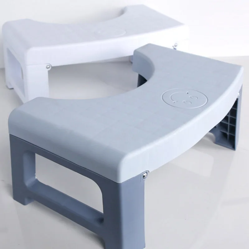 

Пластиковый складной стул для унитаза, нескользящий складной стул для ванной, туалета, легко складывается, складывается, складной вспомога...