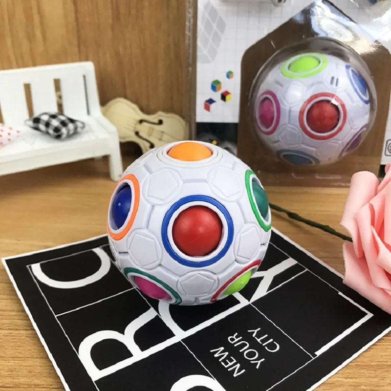 

Baby Cube Rainbow Ball Puzzles Football Magic Cube Educational Learning Toys for Children Adult Kids Stress Reliever Toys