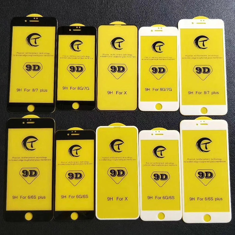 Изогнутое закаленное стекло 9D с полным покрытием защитная пленка для экрана iPhone