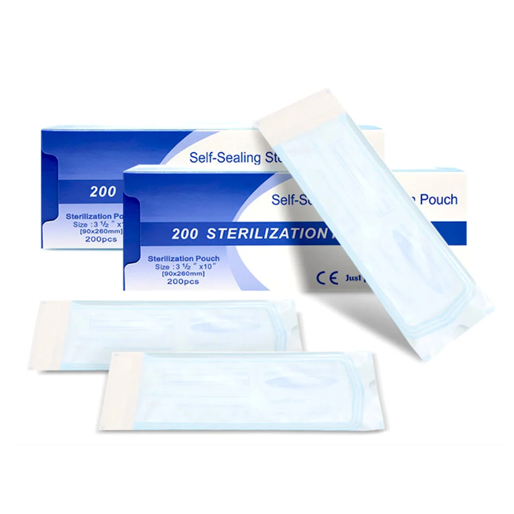 

200pcs 57*130mm Self-sealing Sterilization Pouches Bags Medical-grade Bag Disposable Tattoo Dental Nail art Bags Accessories