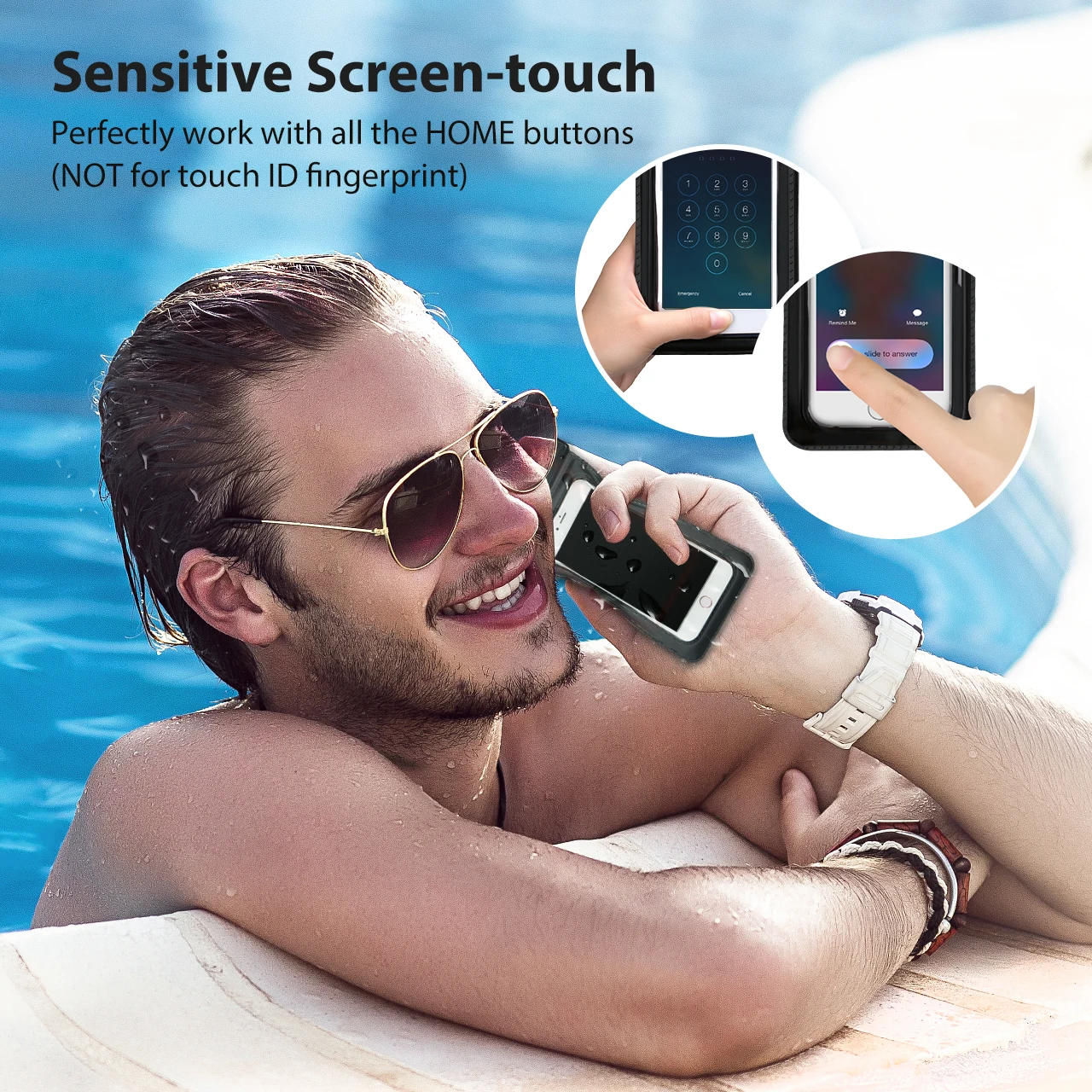 2pcs mpow waterproof phone bag case with armband waterproof ipx8 universal smartphone dry bag phone case pouch for iphone 1312 free global shipping