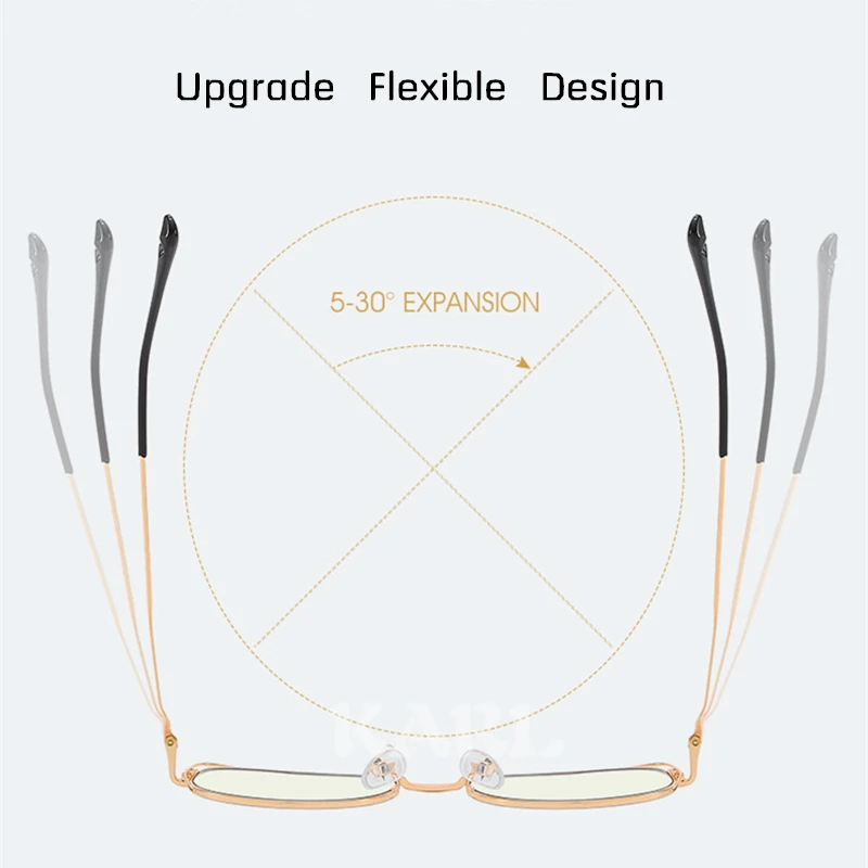 Computer Glasses Frame Eyewear Anti Blue Light Round Cat Eye Glasses Blue Light Glasses Women Anti Radiation Screen Eyeglasses