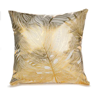 2019 Gold Bronzing Pillow Cases Luxury Geometric Pineapple Cotton Case White Bedroom Home Office Decorative | Дом и сад