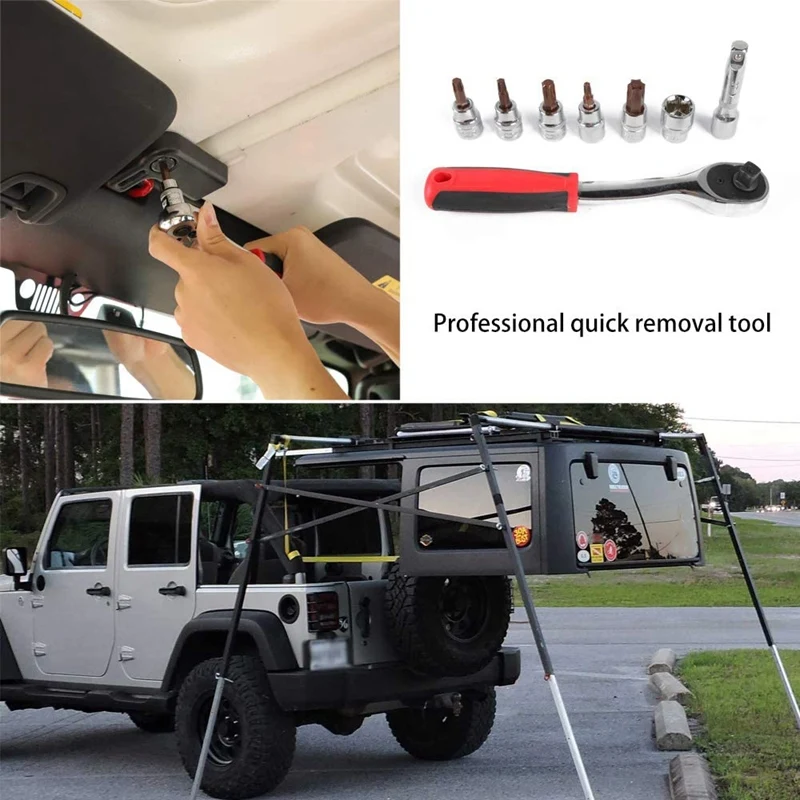 

Car Hand-Held Disassembly Tools Screw Demolition Wrench Replacement Tool Kit for Jeep Wrangler JK JL 2007